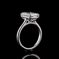 Lab-Grown Radiant Diamond Solitaire Ring — Prong, North South view 7