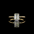 1.41 CT Emerald Lab-Grown Diamond Solitaire Ring in 14K yellow gold view 1