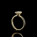 1.41 CT Emerald Lab-Grown Diamond Solitaire Ring in 14K yellow gold view 3