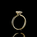 1.41 CT Emerald Lab-Grown Diamond Solitaire Ring in 14K yellow gold view 4