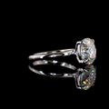 Lab-Grown Round Diamond Solitaire Ring — Prong view 7