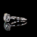 Lab-Grown Round Diamond Solitaire Ring — Prong view 8
