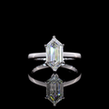 2.16 CT Step Marquise Lab-Grown Diamond Ring in 14K White Gold view 2