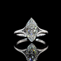 2.04 CT Marquise Lab-Grown Diamond Solitaire Ring in 14K white gold view 1