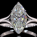 2.04 CT Marquise Lab-Grown Diamond Solitaire Ring in 14K white gold view 2