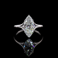 2.53 CT Marquise Lab-Grown Diamond Solitaire Ring in 14K white gold view 1