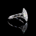 2.53 CT Marquise Lab-Grown Diamond Solitaire Ring in 14K white gold view 3