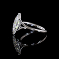 2.53 CT Marquise Lab-Grown Diamond Solitaire Ring in 14K white gold view 4