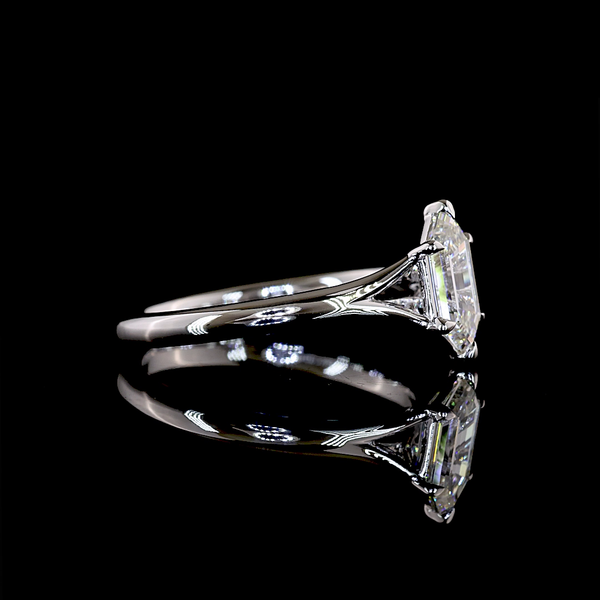 1.02 CT Step Marquise Lab-Grown Diamond Ring in 14K White Gold – product view 2