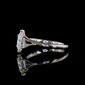 1.02 CT Step Marquise Lab-Grown Diamond Ring in 14K White Gold view 4