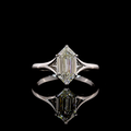 1.64 CT Step Marquise Lab-Grown Diamond Ring in 14K White Gold view 2