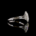 1.64 CT Step Marquise Lab-Grown Diamond Ring in 14K White Gold view 4