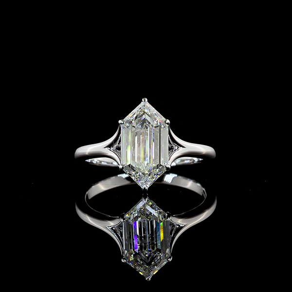 2.51 CT Step Marquise Lab-Grown Diamond Ring in 14K White Gold – product view 1