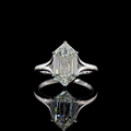 3.58 CT Step Marquise Lab-Grown Diamond Ring in 14K White Gold view 2