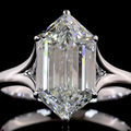 3.58 CT Step Marquise Lab-Grown Diamond Ring in 14K White Gold view 3