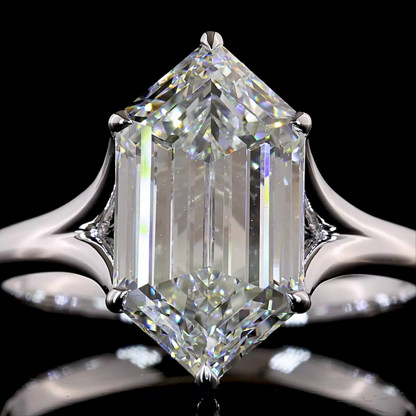 3.58 CT Step Marquise Lab-Grown Diamond Ring in 14K White Gold – product view 2
