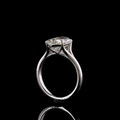3.58 CT Step Marquise Lab-Grown Diamond Ring in 14K White Gold view 4