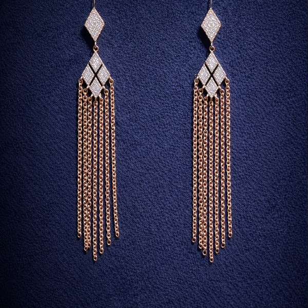 Fancy Chandelier Earrings in Two-Tone - Laura Milman New York