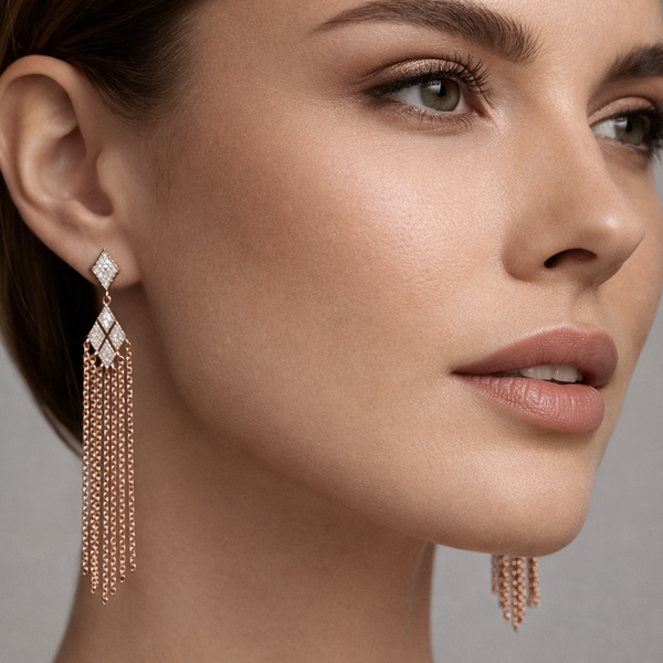 Fancy Chandelier Earrings in Two-Tone - Laura Milman New York