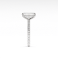 Lab-Grown Emerald Hidden-Halo Engagement Ring in 14K or 18K White Gold — 1.69 ct view 3