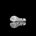 Lab-Grown Round Diamond 3 Stones Ring — Prong view 7