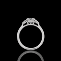 Lab-Grown Round Diamond 3 Stones Ring — Prong view 8