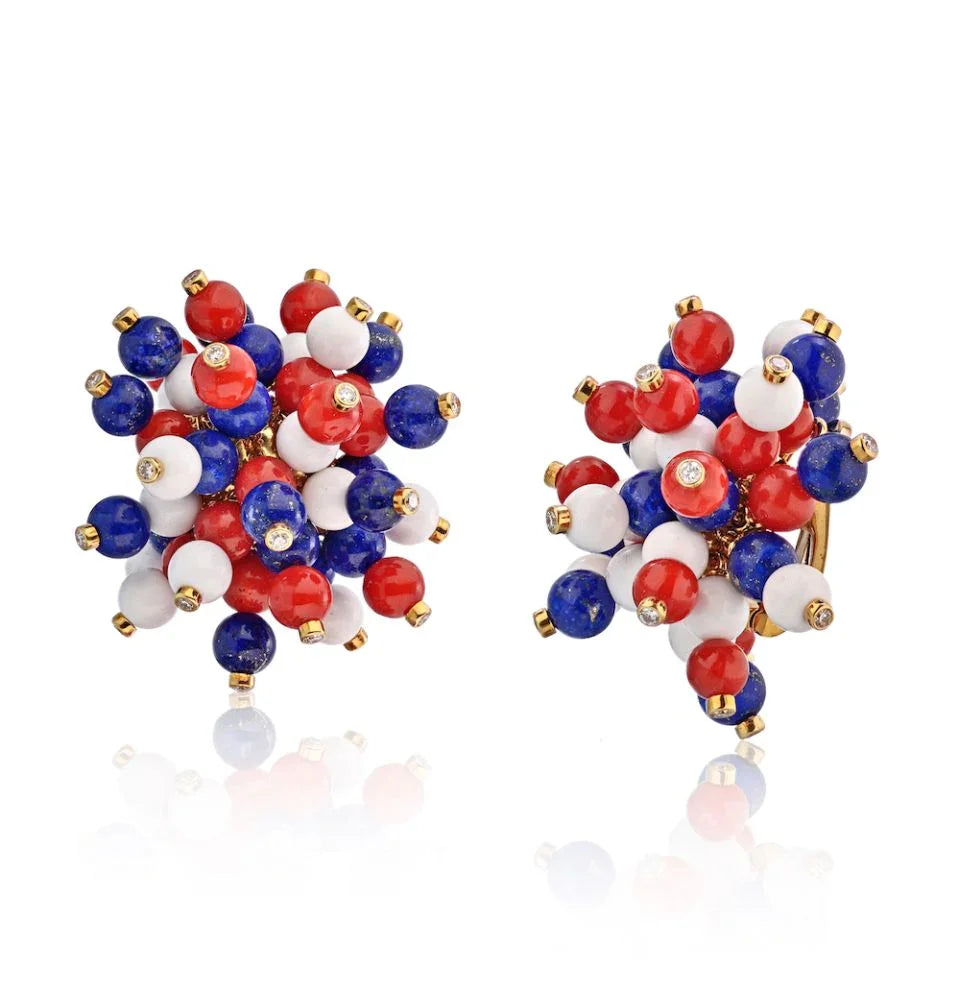 Aletto Brothers 18K Yellow Gold Diamonds, Lapis, Agate Jewelry Set — view 3 — Laura Milman New York