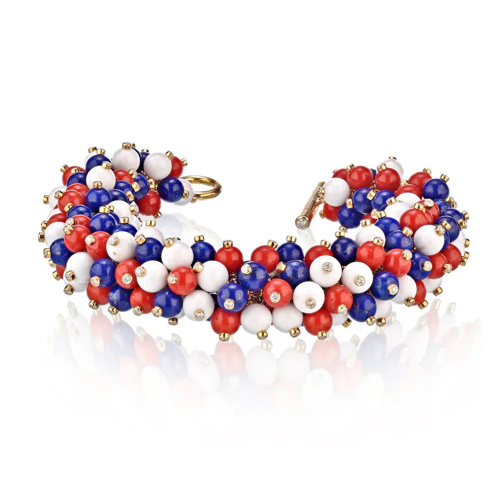 Aletto Brothers 18K Yellow Gold Diamonds, Lapis, Agate Jewelry Set — view 2 — Laura Milman New York