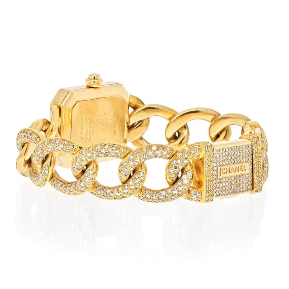 Pre-Owned Chanel 18K Yellow Gold Premier Diamond Black Dial Women Watch — view 3 — Laura Milman New York