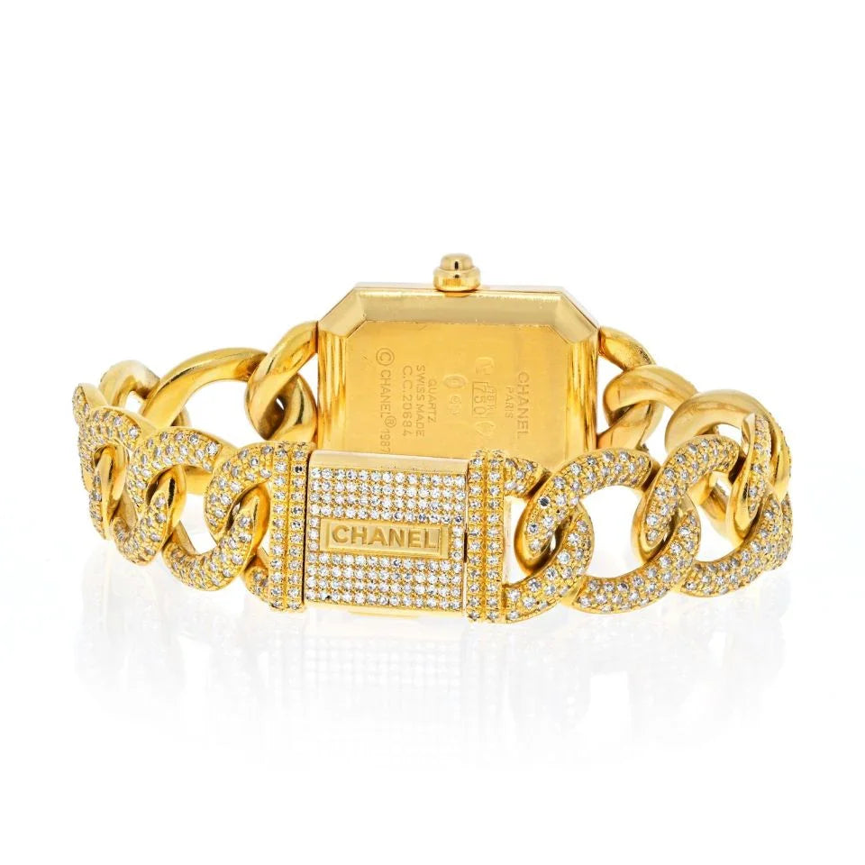 Pre-Owned Chanel 18K Yellow Gold Premier Diamond Black Dial Women Watch — view 4 — Laura Milman New York