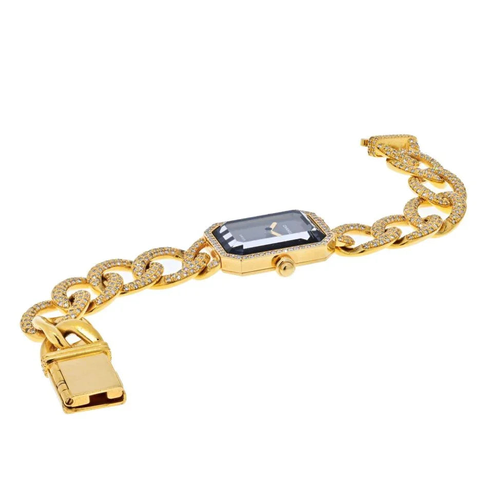 Pre-Owned Chanel 18K Yellow Gold Premier Diamond Black Dial Women Watch — view 5 — Laura Milman New York