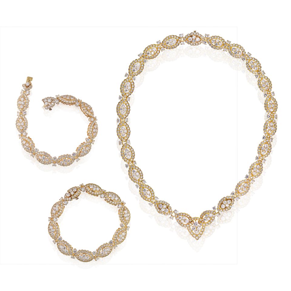 Van Cleef & Arpels Circa 1970's 18K Yellow Gold 42.00cts "ganse" Diamond Necklace — Laura Milman New York