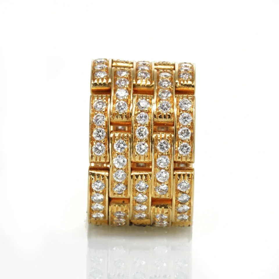 Cartier Maillon 18K Yellow Gold 2.60cts Diamond Ring — view 2 — Laura Milman New York