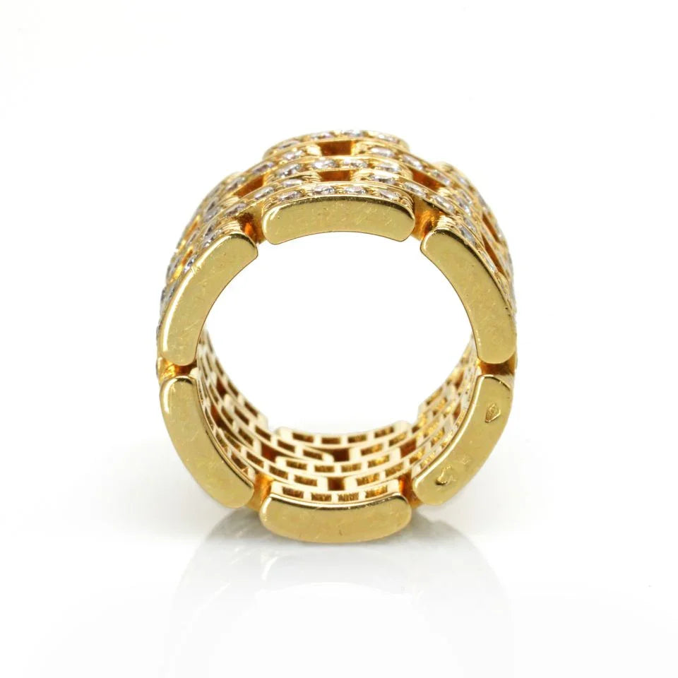Cartier Maillon 18K Yellow Gold 2.60cts Diamond Ring — view 3 — Laura Milman New York