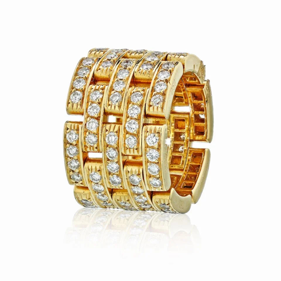 Cartier Maillon 18K Yellow Gold 2.60cts Diamond Ring — Laura Milman New York