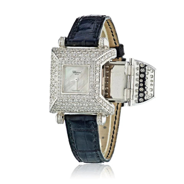Pre-Owned Chopard 18K White Gold Classique Femme Secret Compartment Diamond Women Watch - Chopard Watch