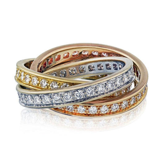 Cartier Trinity Diamond Ring, French Size 52