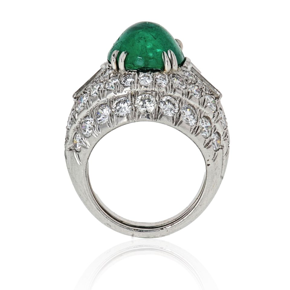 David Webb Platinum Ring Signed Designer Estate