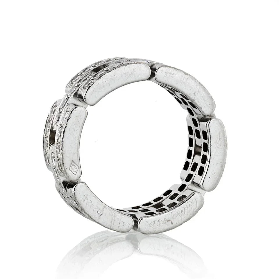 Cartier Maillon 18K White Gold 1.45cts Diamond Ring — view 4 — Laura Milman New York