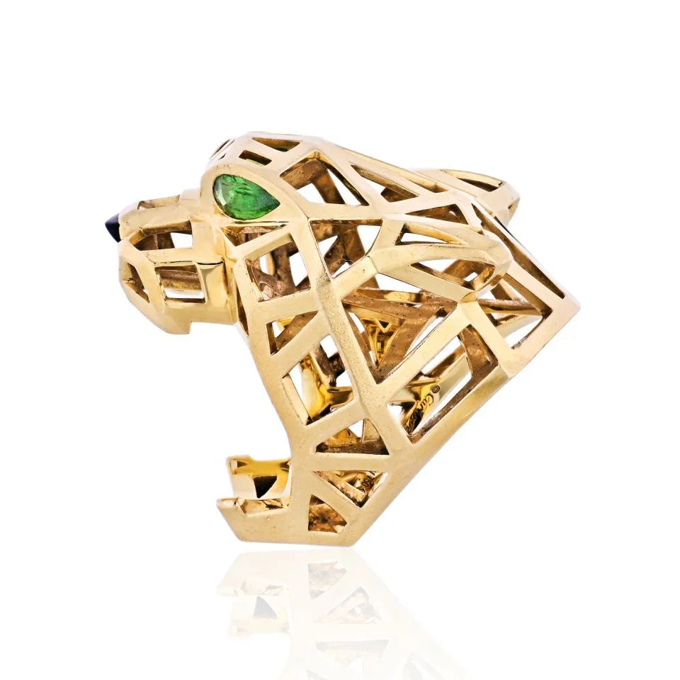 Cartier Panthere 18K Yellow Gold Skeleton Ring — view 3 — Laura Milman New York