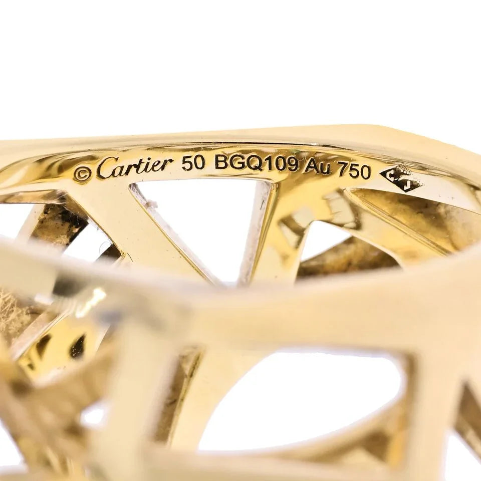 Cartier Panthere 18K Yellow Gold Skeleton Ring — view 5 — Laura Milman New York