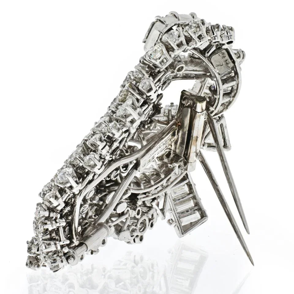 David Webb 1960's Impressive 25 Carat Diamond Cluster Brooch — view 3 — Laura Milman New York