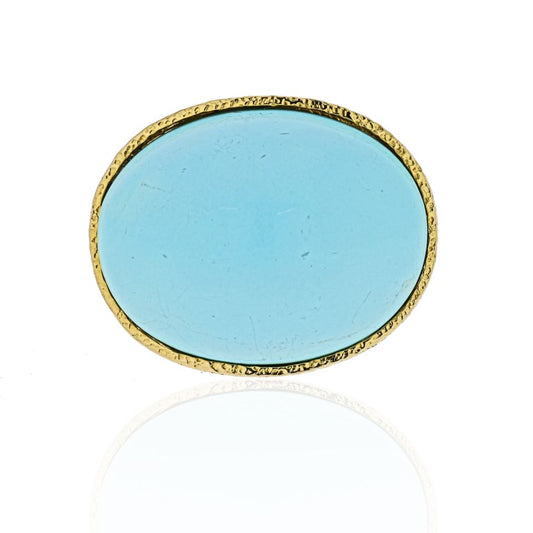 David Webb Estate Ring 18K Yellow Gold and Platinum