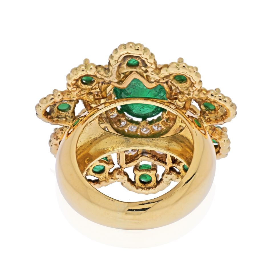 David Webb Estate Ring 18K Yellow Gold 1.5 cts Diamond
