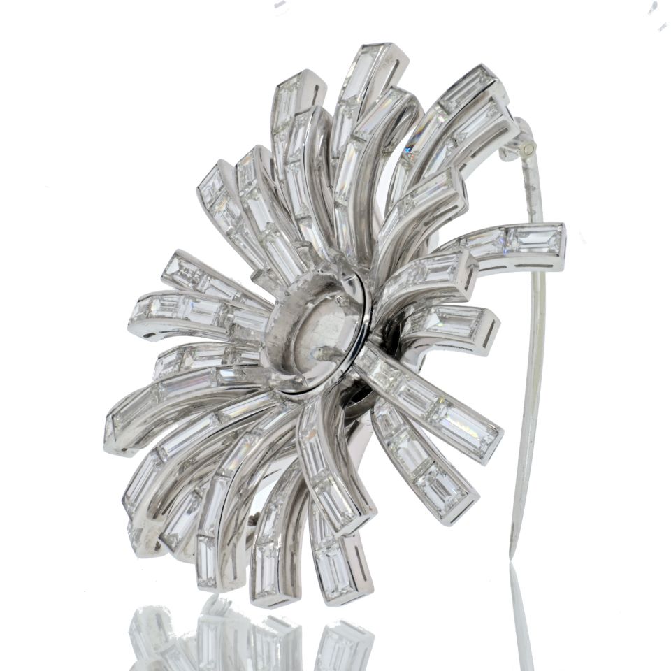 Bvlgari Platinum 1960S Diamond Setting For A Brooch