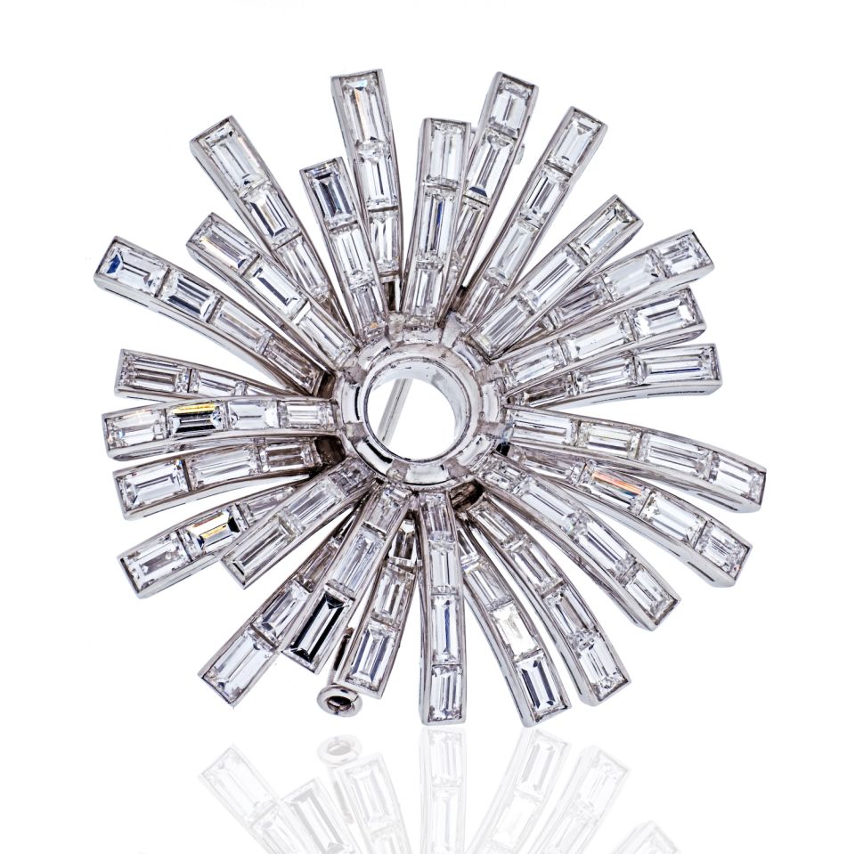 Bvlgari Platinum 1960S Diamond Setting For A Brooch