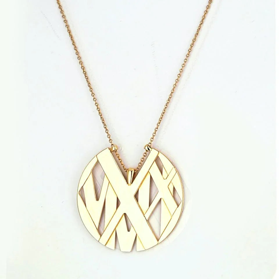 Pre-Owned Tiffany & Co. 18K Yellow Gold Atlas Large Model Necklace view 2 - Tiffany & Co. — Laura Milman New York
