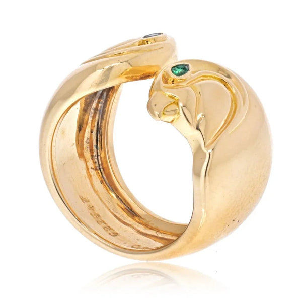 Cartier 18K Yellow Gold Falcon Head Anoubois Ring