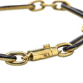 David Webb Platinum & 18K Yellow Gold Large Topaz And Diamond Pendant On A Black Enamel Chain Necklace view 7