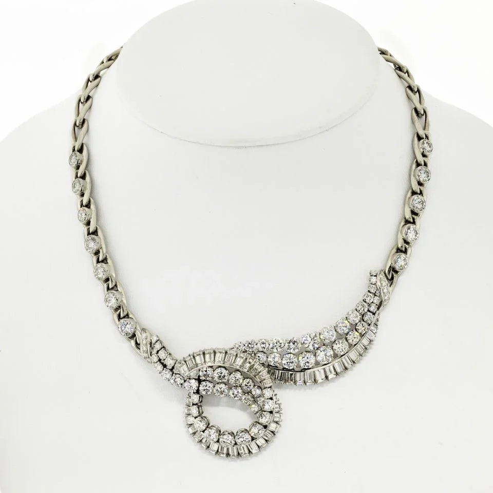 Bvlgari Platinum 40 Carat Diamond 1960's Necklace — Laura Milman New York